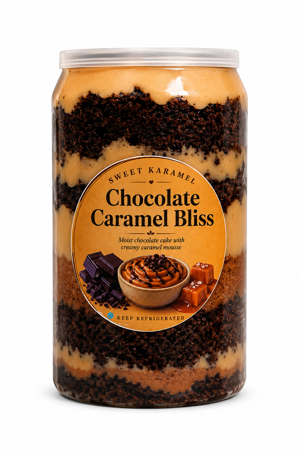 Chocolate Caramel Bliss Cake Can
